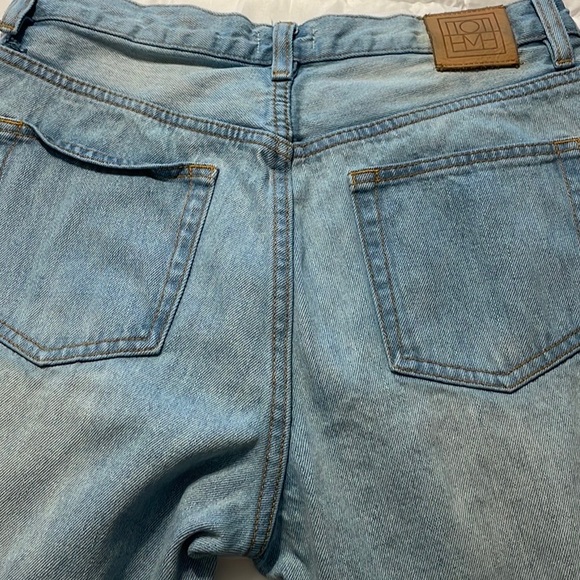 Toteme Twisted Seam High Waist Straight Leg Jeans - Picture 4 of 9